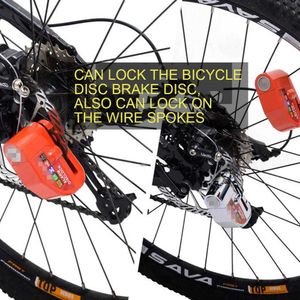 自転車ロックアラームディスクブレーキロック110dbの大きな盗難防止警報器のためのバイクのオートバイスクーターのための防水リマインダードロップシップ