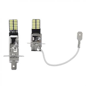 H1 H3 CANBUS Süper Parlak LED Ampul Araba Sis Işık Far 4014 24SMD 12 V 6000 K Çalışan Işıklar Oto Motosiklet Lambası Arabalar SUV