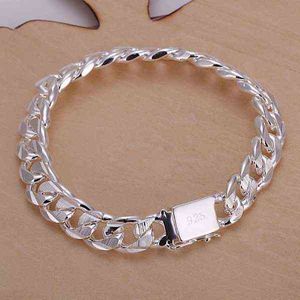 High Quality Fashion He 925 Sterling Silver Bracelets Charm 10mm Chain Men Women Wedding Gift Factory Price