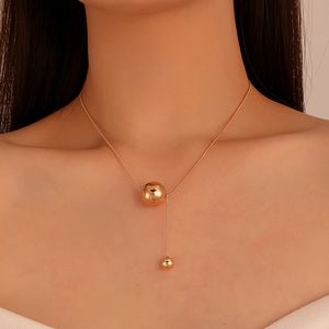 S2734 Fashion Jewelry Metal Ball Pendant Necklace Women Choker Chain Necklaces