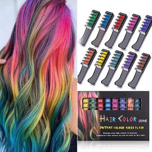 Top Quality Crayons Colored Hair Dye for Children Woman Man Chalk Comb Temporary Wax Color 12 Colors