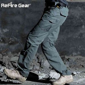 ReFire Gear M3 Pantaloni militari tattici impermeabili da uomo SWAT Special Army Combat Cargo Pantaloni multitasche in cotone Rip-stop 210715