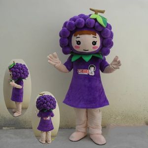 Wielkanocny Grape Dziewczyna Maskotki Kostium Halloween Boże Narodzenie Fantazyjne Party Cartoon Character Strój Dorosłych Kobiety Mężczyźni Sukienka Karnawał Unisex Dorośli