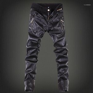 Jeans pour hommes 2021 Hommes Hommes Skinny Combinaison Moto Hommes Putilisateur Putilisateur Patchwork Denim Biker Joggers Taille 28-361