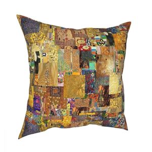 Almofada/travesseiro decorativo Gustav Klimt Freyas Art Square Case decorativa decoração de capa de travesseiro personalizada
