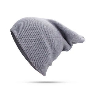 2021 neue Winter Hüte Für Frauen Männer Skullies Beanies Einfarbig Beiläufige Gestrickte Hut Herbst Weibliche Beanie Warme Motorhaube Outdoor kappe Y21111