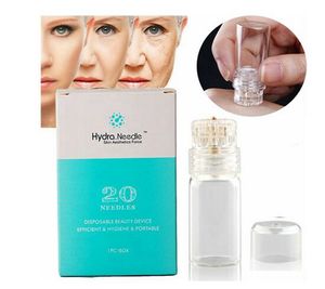 Hydra Needle 20 stift Aqua Micro Channel Mesoterapi titan Gold Needles Fine Touch System derma stämpel Serum Applicator CE