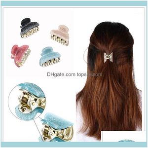 Aessórios Ferramentas ProductsPCS Top Cabelo Garra Sólida Brilhante Acetato Caranguejo para Golden Plastic Hairpins Hairstyle Disco Disco Glamps 4 cm1 Gota