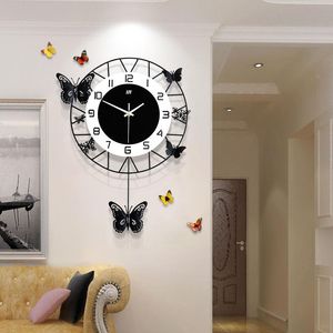 Wanduhren Haushaltsuhr Wohnzimmer Dekorative Uhr Einfache Persönlichkeit Schlafzimmer Stille Quarz Großhandel