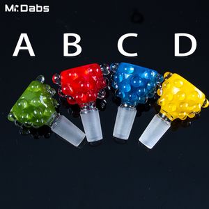 Accessori per fumatori con porta erbe in vetro colorato con giunto maschio 10/14 / 19 mm per bong in vetro per pipa ad acqua Dab Rig