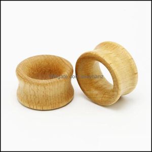 Altri gioielli per il corpo 8-20 mm Tappi per le orecchie in legno Tunnel della carne Calibri Kit espansori Solid Hollow Anti-allergico Barella Piercing Donne Drop Deliver