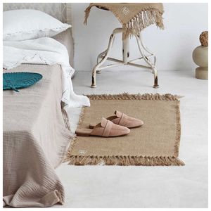 Tappeto di iuta Tappeti Macrame Runner Tavoli Decorazione di stoffa Tappeto con nappe Tappetini Badroom Nordic Chic Room Decor Y0803