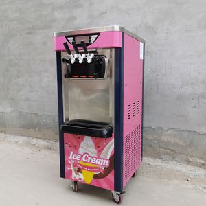 Macchina per gelato commerciale Soft Serve Pannello LCD elettrico Gelatiera verticale 3 gusti 220V 110V