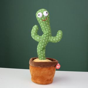 Battery version Dancing talking Singing Party Toy Supplies cactus Stuffed Plush Electronic with song potted Early Education toys For kids Funny boyfriend