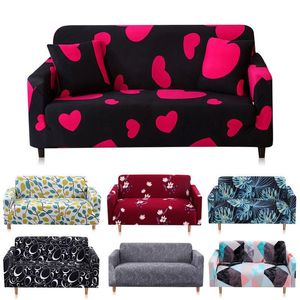 Couvre chaise Yimeis Sofa Seat Cover Elasticity Plante Red Plant Fleur pour le salon A45001