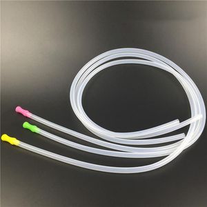 40cm Length Silicone Straw pipe 5mm 7mm Colorful Mouthpiece Water Smoking Pipes with Hookah Outside Diameter Clear Plastic Tube Accessories Tips Wholesale