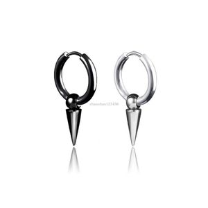Stainless Steel Spike Earrings Dangle charm Clip on Ear rings for Men Women Hip Hop Fine Fashion Jewelry Gift