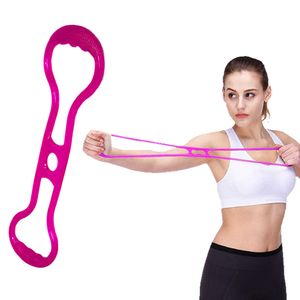 Set di fasce di resistenza per palestra Attrezzatura elastica Espansore toracico in silicone Esercizio portatile Durevole Forza muscolare Body Stretch Yoga H1026