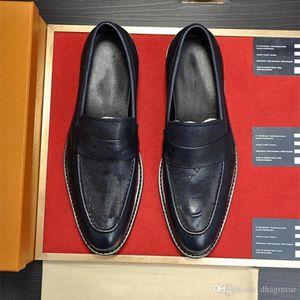 21Ss högkvalitativa formella klädskor för mjuka designers män svarta äkta läderskor pekade tå mens affärer oxfords casual shoes siz