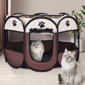 개와 고양이 침대 애완 동물 배달실 생산 둥지 닫힌 된 잉태 상자 둥지 임신 사육 케이지 텐트 접혀 밖으로 접힌 텐트를받을 수 있습니다