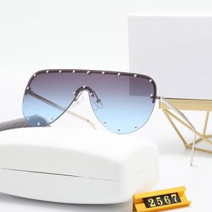 2023 Personality Men Sunglasses One-piece Lens Toad Mirror Rivet Decoration Simple Goggles Modern Fashion Trendy Street Shooting Women Sun