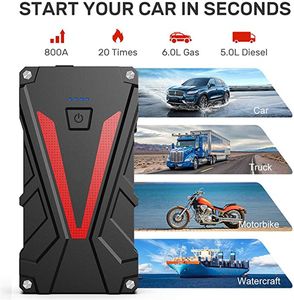 Wholesale engine gas for sale - Group buy 2021 Car Jump Starter A Peak mAh Portable Battery Starter up to L Gas L Diesel Engines Auto Booster Pack with Smart Safety Jumper Cable QC3 USB Outputs