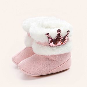 Baby Autumn Winter Boots Baby Girl Boys Winter Warm Shoes Solid Fashion Toddler First Walkers Kid Shoes 0-18m G1023