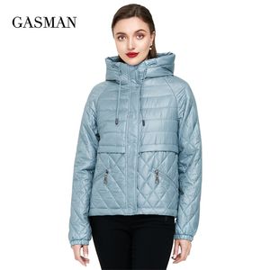 Gasman Vår Bomull Solid Kort Puffer Jacka För Kvinnor Zipper Down Parka Kvinnor Höstkläder Hooded Jacket Coat 210910