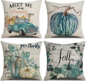 Pumpkin Linen Pillow Case Halloween Thanksgiving Cushion Covers For Home Car Sofa Decoration 4 Colors 496