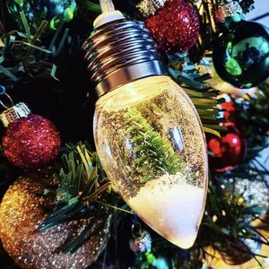 Party Decoration Christmas String Light Tree LED Lamp Decorative Snow Globe Lights Hanging Pendants For Home