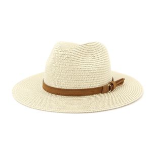 Sommar hav strand keps sol hatt kvinnor män gräs halm hattar tjejer jazz bred rand hatt herr mode panama caps damer par resor solhatt ny