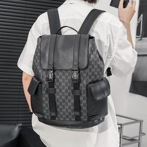 Mochila masculina moda européia e americana mochila xadrez marca de moda bolsa de viagem de grande capacidade bolsa de estudante casual bolsa de computador