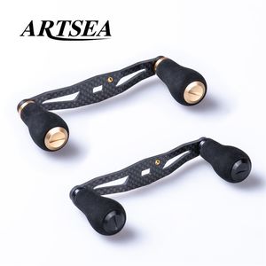 Artsea ألياف الكربون الصيد بكرة مقبض إيفا مقبض ل baitcasting بكرة diy الأسماك الملحقات إغراء أداة 211224