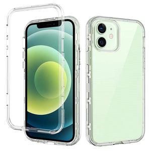 حالات هاتف درع شفافة لجهاز iPhone 11 12 13 14 Pro Max Three Layer Clear Defency Defender Defender Cover Cover Froofroof Cover متوافق مع Samsung S22 Ultra