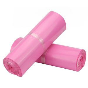 100 pz/lotto Rosa Poly Mailer 17*30 cm Express Bag Sacchetti di Posta Busta/Autoadesiva Sigillo sacchetti di Plastica sacchetto DH8575