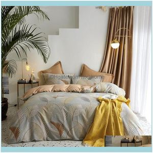 Pościel Dostawy Tekstylia Gardenbedding Sets Home Textile Fashion Bed Linen Set Ciepłe jesień i zima Zagęszczone 4 szt. Arkusz pigułki er