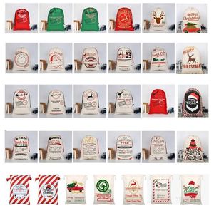 31 стили Рождественские подарочные пакеты Рождественская сумка Drawstring Bagwith Reindeers Santas Claus Sacks Bagsforfor Santa Sack Bag4549