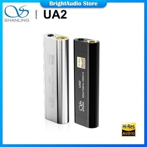 2,5 Mm Audio großhandel-Shanling UA2 ES9038Q2M HIFI Audio Portable USB DAC Kabel AMP mm Ausgewogener mm Ausgang PCM768 DSD512 Kompatibel iOS Android