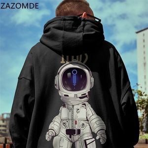 Zazomde хип-хоп мужская толстовка японская уличная одежда толстовка мужская зима теплый толстовки пара хараджуку повседневные толстовки негабаритные 201104