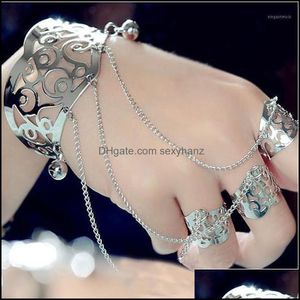 Armband smycken mtilayer TASSEL SLAVE BRACLED Bangle Finger Ring Harness Handkedjan smycken1 Drop Delivery 2021 HQK4R