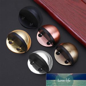 Door Catches & Closers Sliver Punch-free Sticker Hidden Stainless Steel Rubber Stopper Holders Catch Floor Mounted Nail-free Stops Factory price expert design