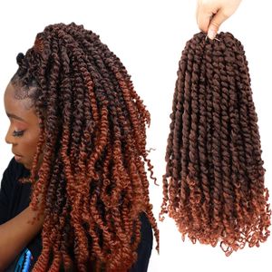 24 polegadas Passion Twist Crochet Hair para Mulheres Negras 16 fios / pacote Pré torcido Passion Twist Crochet Extensões de cabelo de trança sintética LS01