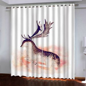 Alta Qualidade 3d Curtain Curtain Sala de Living Quarto Blackout Cortinas de Impressão De Petróleo Animal Paisagem Cortina Dreapes