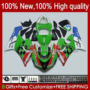 Pełne wróżki dla Kawasaki Ninja ZX600C ZX-600 ZX 6R 600CC 6 R ZX636 05-06 Bodywork 7NO.48 ZX-636 600 CC ZX6R 05 06 ZX600 ZX 636 ZX-6R 2005 2006 OEM Bodys Zestaw zielony błyszczący