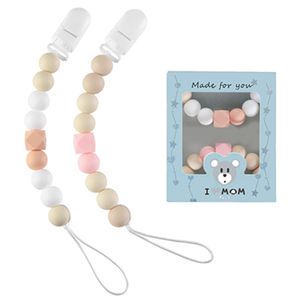 Baby Schnuller Clip Silikon Beißring Party Favor PacifierClips Zahnen Spielzeug Attache ClipBabyPacifier Halter Säuglingsernährung Babys Dusche Geschenk WLL1036