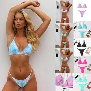 Wholesale silk bathing suit resale online - Women s Swimwear Print Fashion Piece Set Women Bikinis Silk Swimsuit For Push Up Bra Mascher Bathing Suits Woman