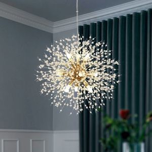 LED G9 Modern Crystal Crystal Dandelion Oświetlenie żyrandolu do restauracji / jadalnia / pokój / salon Dekoracja domu Drop