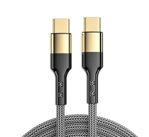 PD 60w Gold-Plate cables Type C To type-c Cable for samsung huawei mobile Fast Charging Quick Charge Data Cord