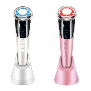 EMS Facial Massager LED light therapy Vibration Wrinkle Removal Skin Tightening Hot Cool Treatment Face Care Beauty Device