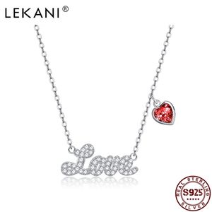 Wholesale austrian crystal jewelry for sale - Group buy LEKANI Sterling Silver Jewelry Women s Necklace Heart Austria Crystal Letter LOVE Pendant Necklaces Romantic Engagement Gift